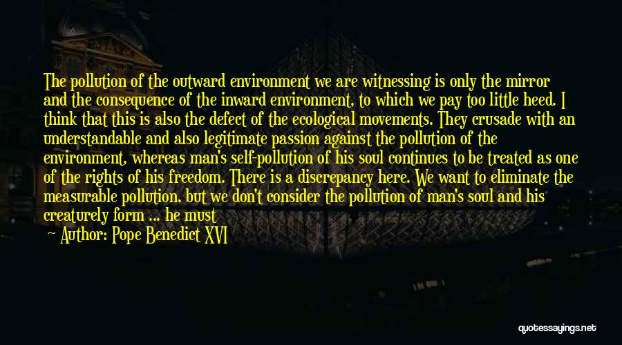 Earth Pollution Quotes By Pope Benedict XVI