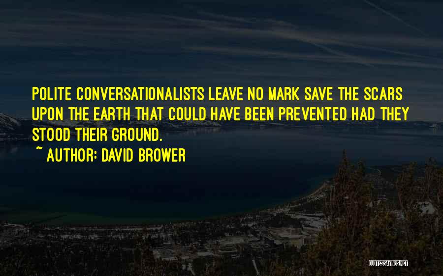 Earth Save Quotes By David Brower