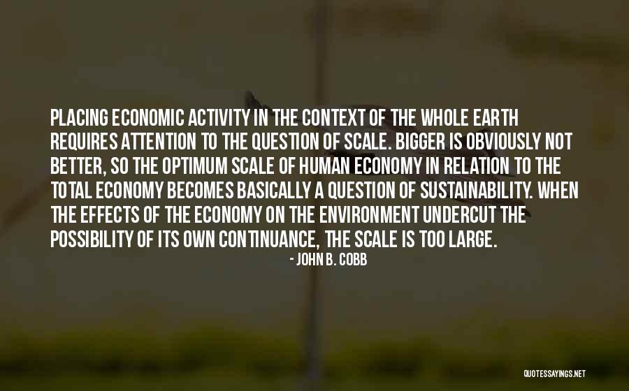 Earth Sustainability Quotes By John B. Cobb