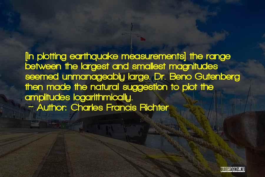 Earthquake Quotes By Charles Francis Richter