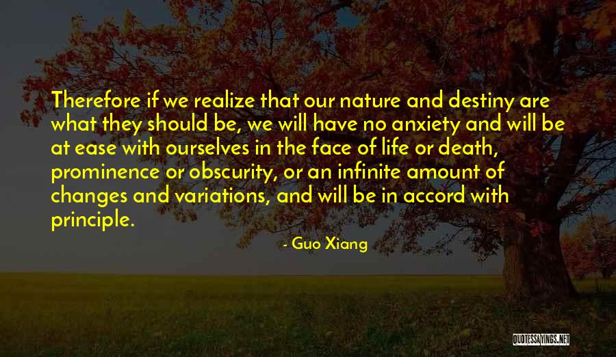 Ease Anxiety Quotes By Guo Xiang