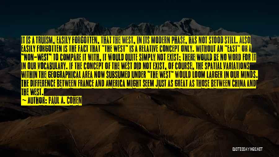 Easily Forgotten Quotes By Paul A. Cohen