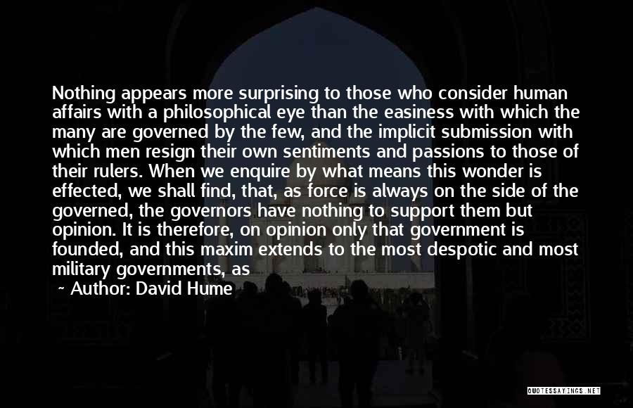 Easiness Quotes By David Hume