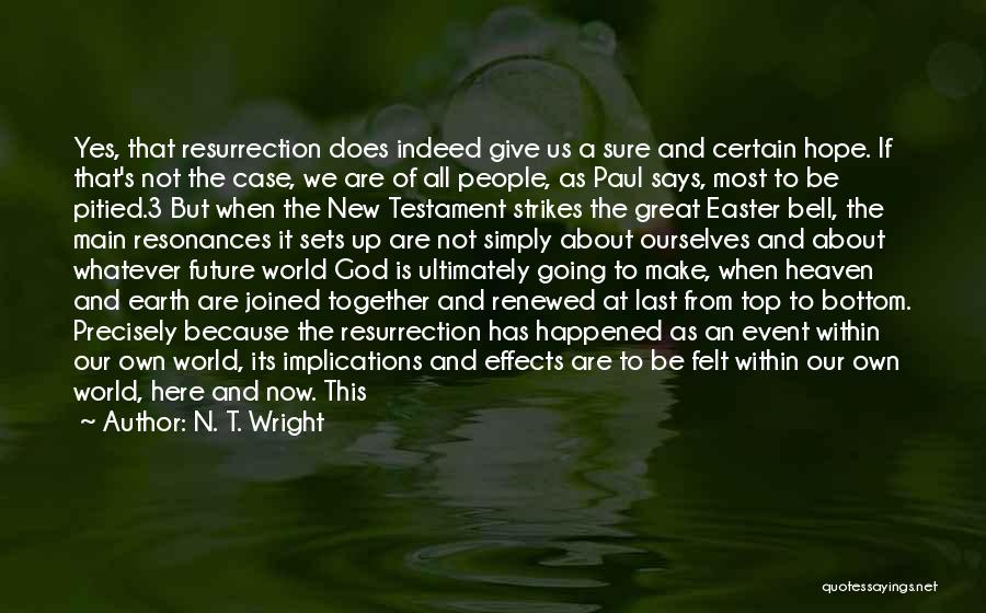 Easter And The Resurrection Quotes By N. T. Wright