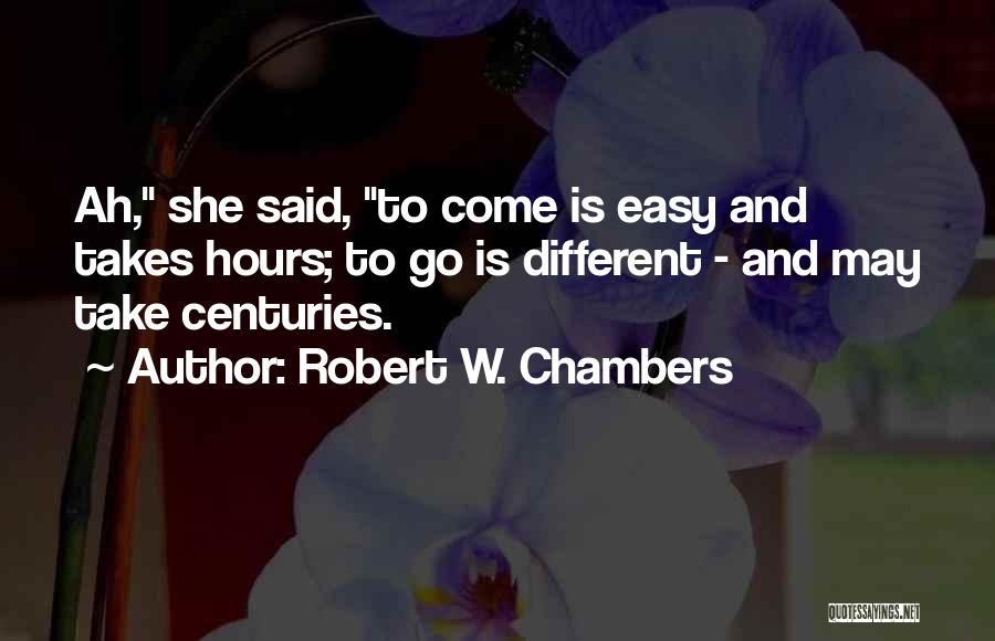 Easy Come Easy Go Quotes By Robert W. Chambers