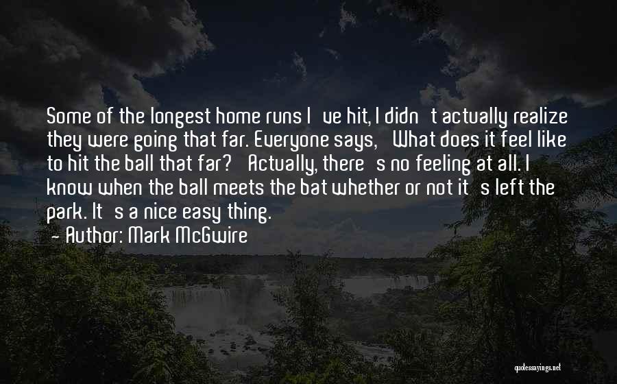 Easy Does It Quotes By Mark McGwire