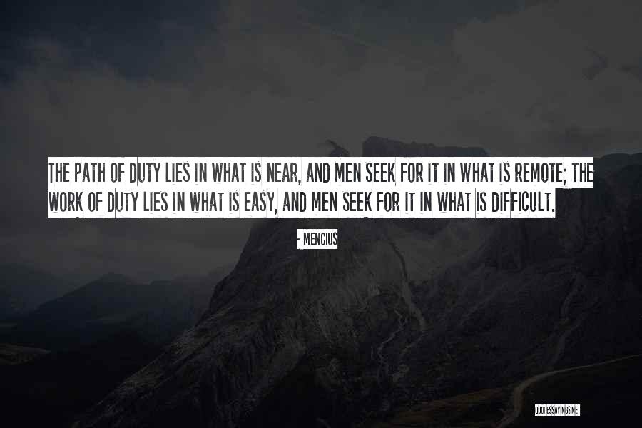 Easy Path Quotes By Mencius Easy Path Quotes By Mencius