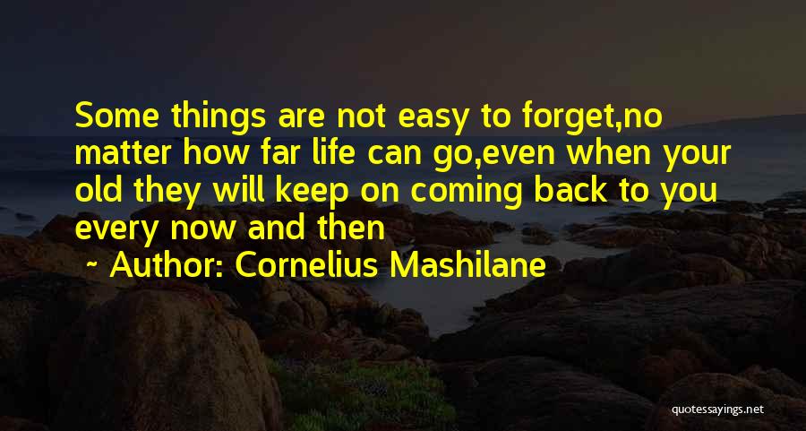 Easy To Forget You Quotes By Cornelius Mashilane