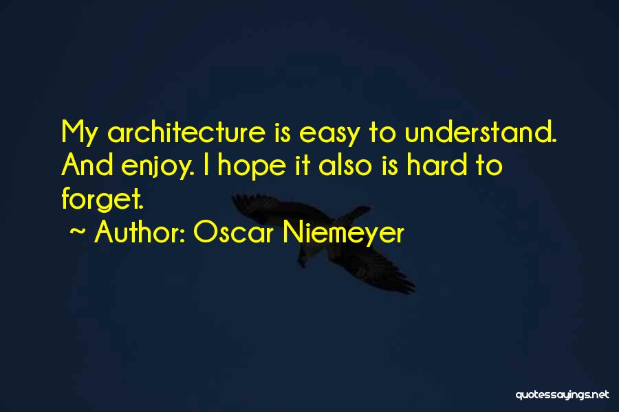 Easy To Get Hard To Forget Quotes By Oscar Niemeyer