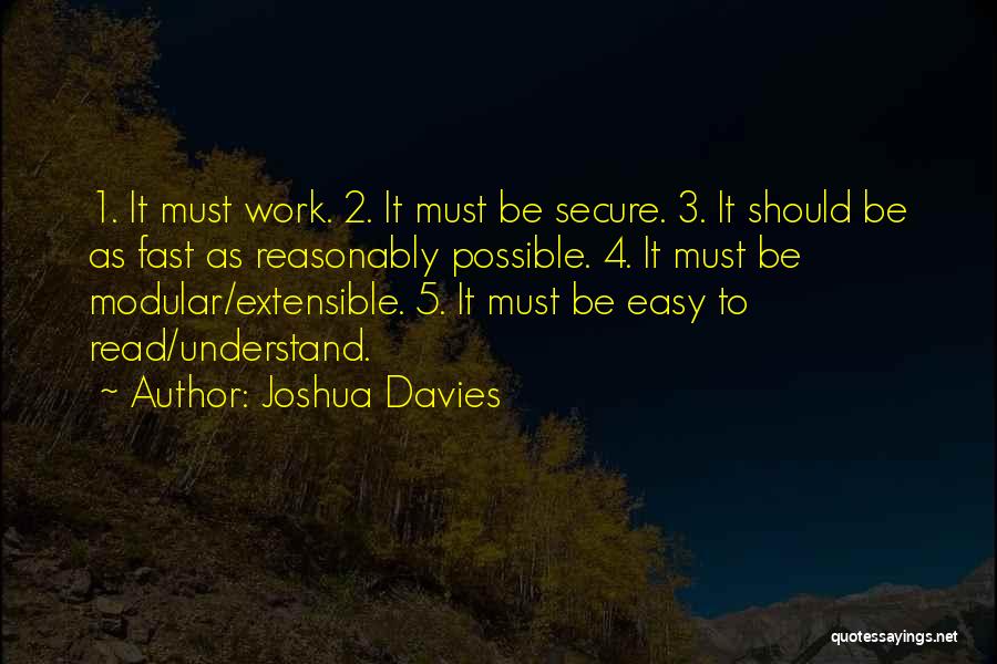 Easy Work Quotes By Joshua Davies
