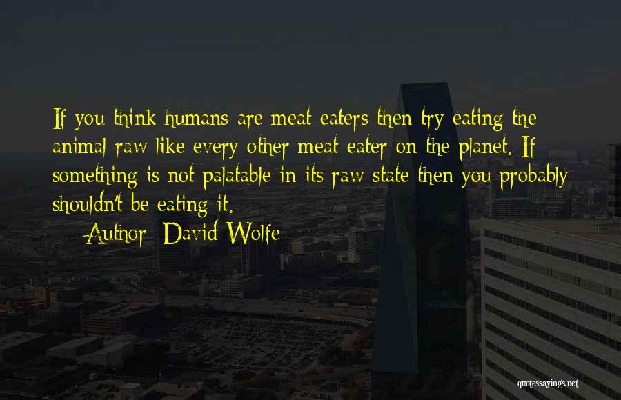 Eating Meat Quotes By David Wolfe