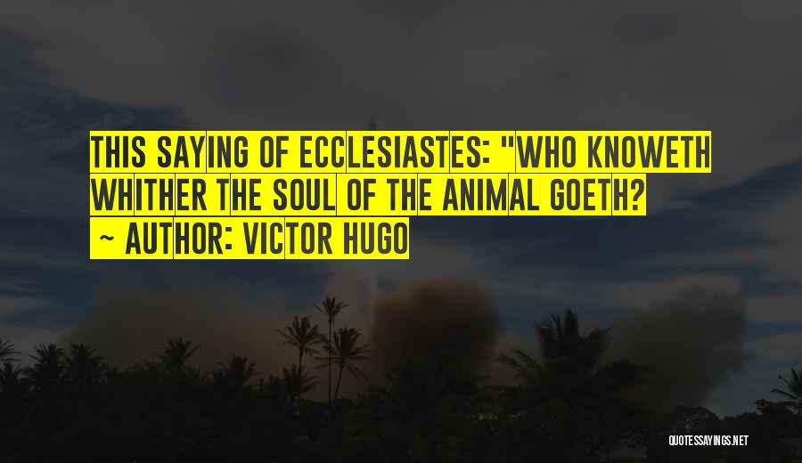 Ecclesiastes Quotes By Victor Hugo