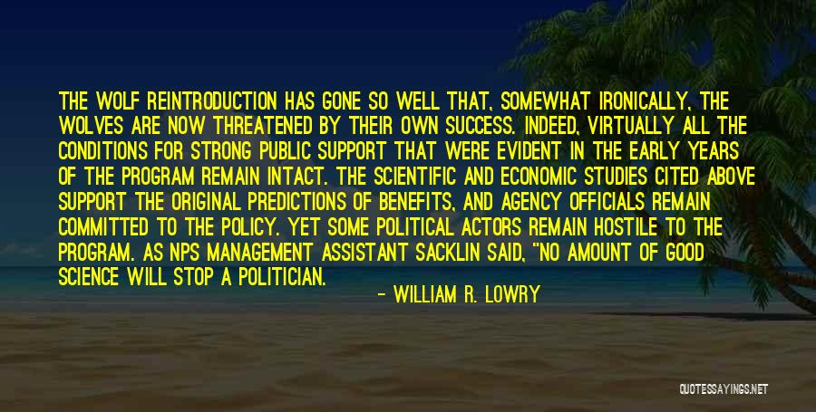 Economic Predictions Quotes By William R. Lowry