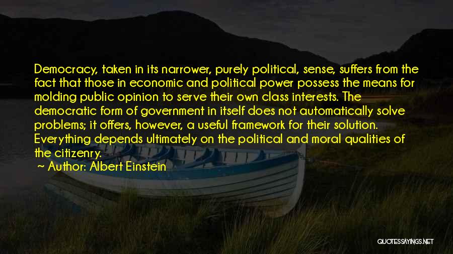 Economic Problems Quotes By Albert Einstein