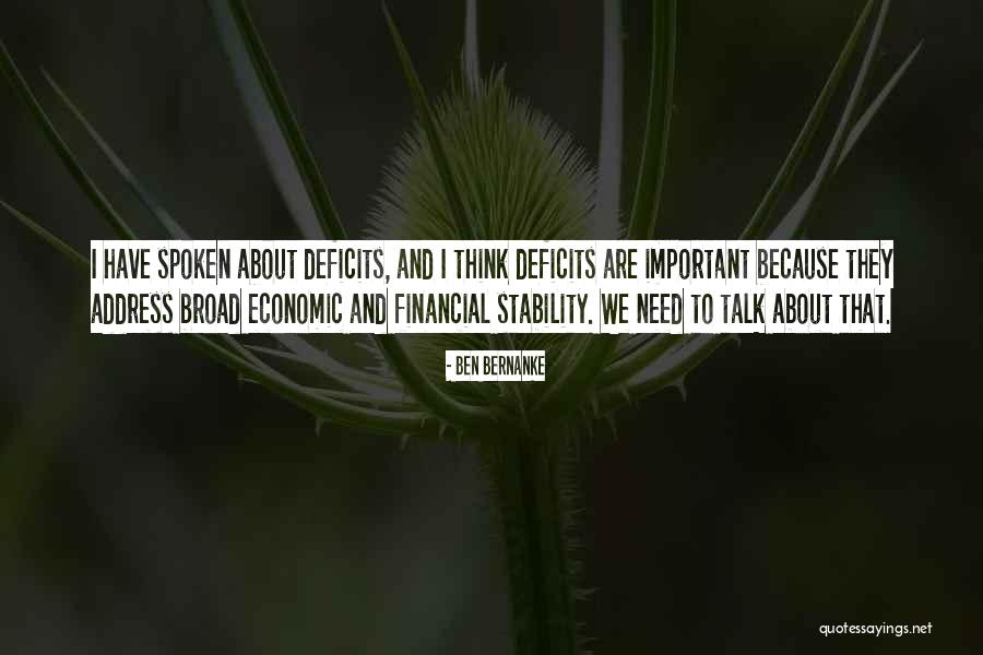 Economic Stability Quotes By Ben Bernanke