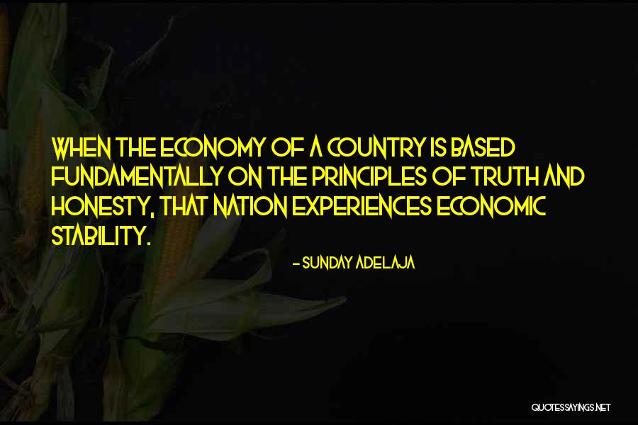 Economic Stability Quotes By Sunday Adelaja