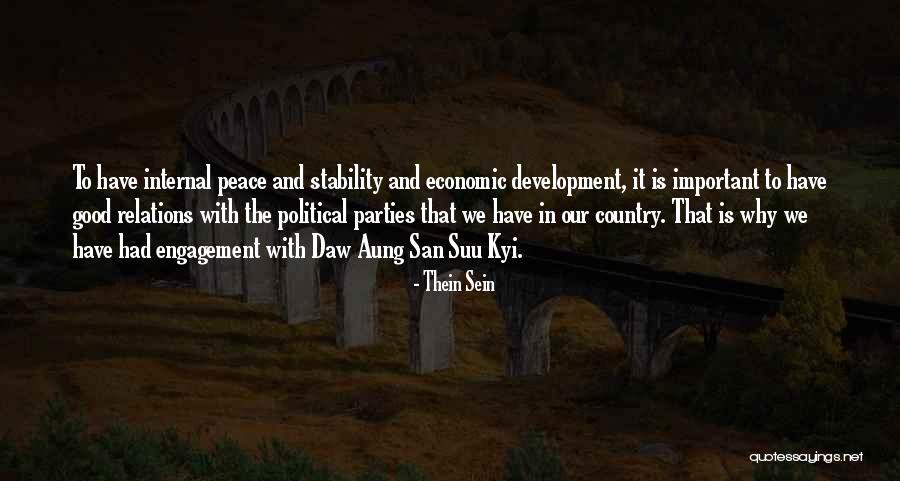 Economic Stability Quotes By Thein Sein