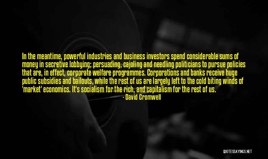 Economics And Capitalism Quotes By David Cromwell