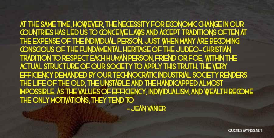 Economics And Capitalism Quotes By Jean Vanier