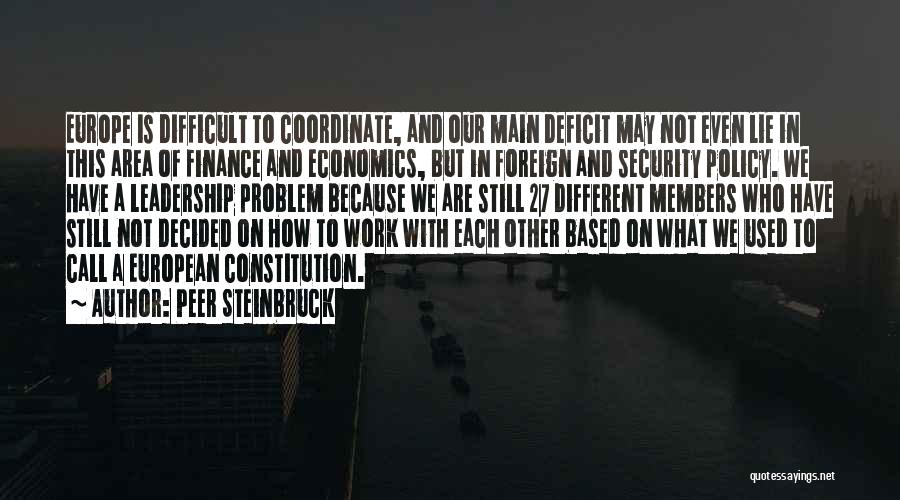 Economics And Finance Quotes By Peer Steinbruck