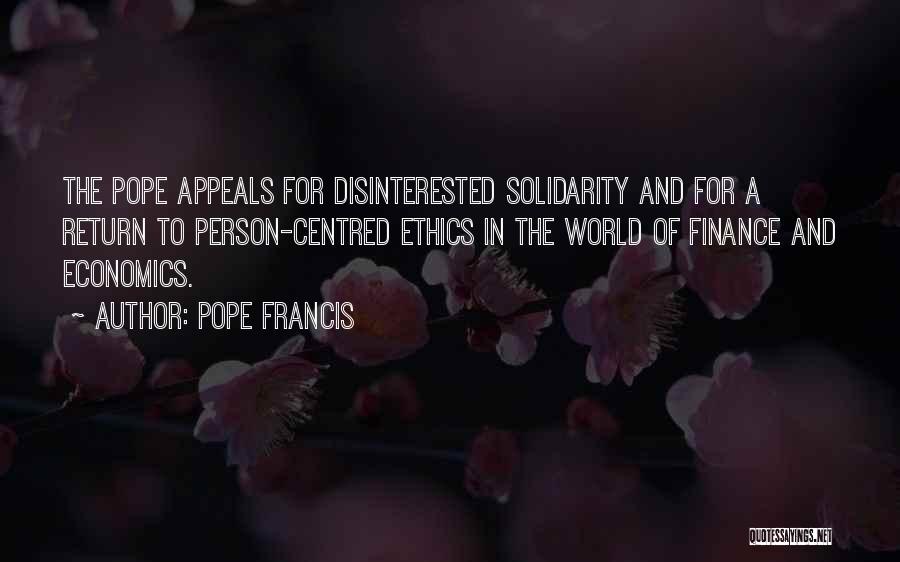 Economics And Finance Quotes By Pope Francis