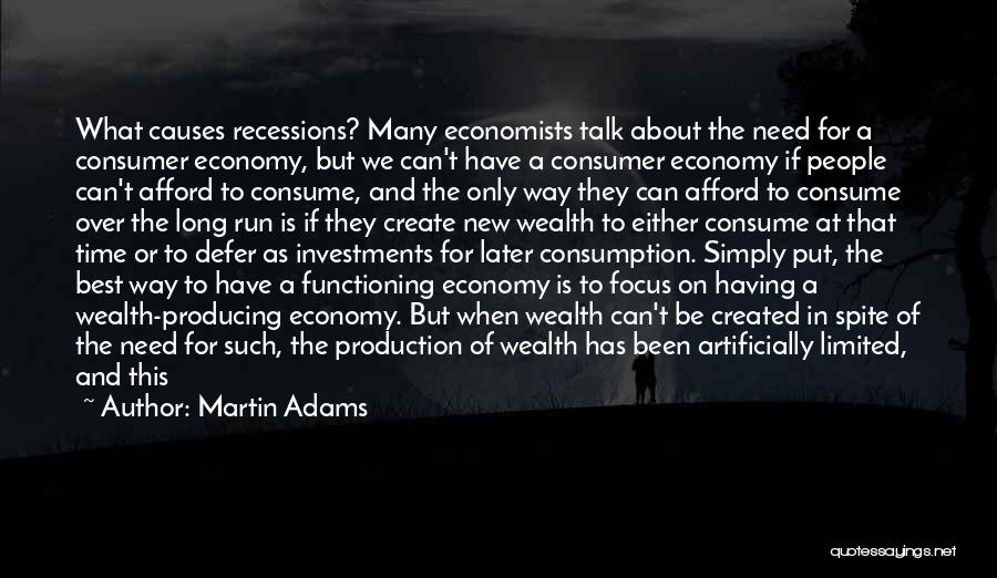 Economics By Economists Quotes By Martin Adams