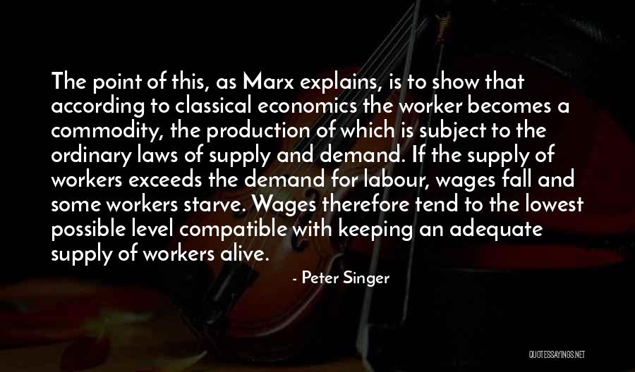 Economics Supply And Demand Quotes By Peter Singer