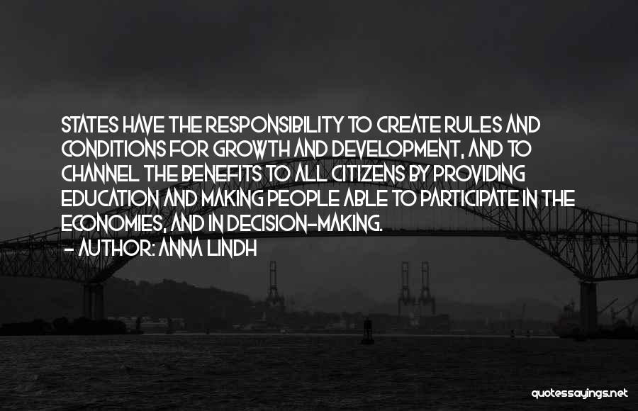 Economies Quotes By Anna Lindh