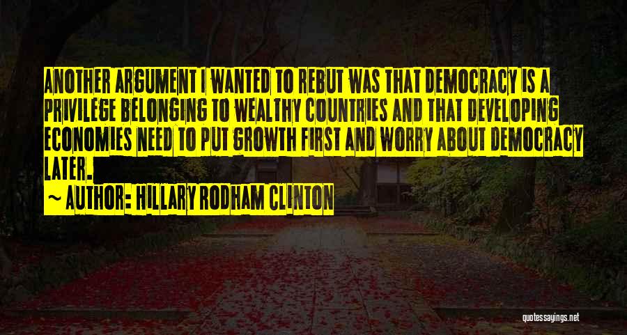 Economies Quotes By Hillary Rodham Clinton