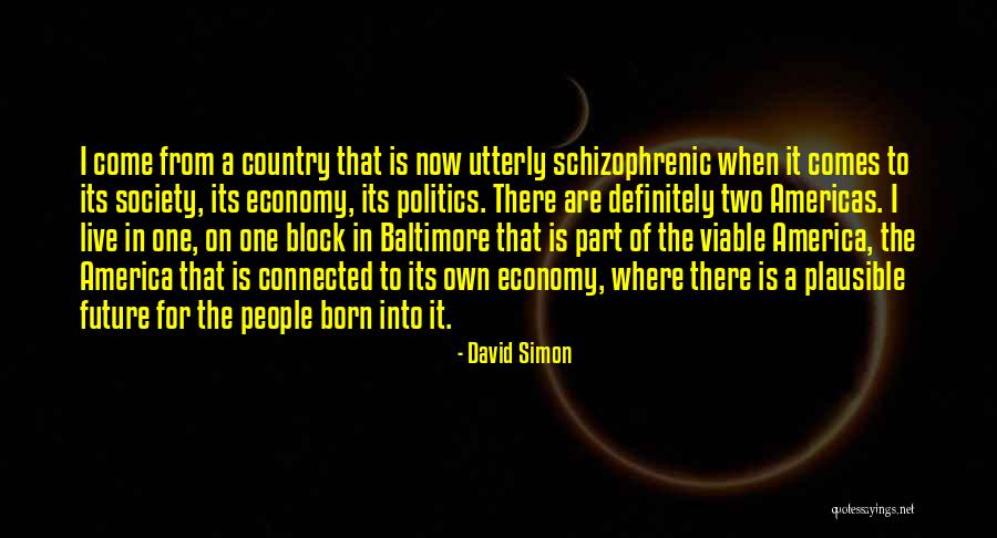 Economy Quotes By David Simon