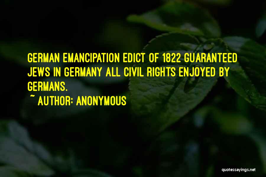 Edict Of Emancipation Quotes By Anonymous