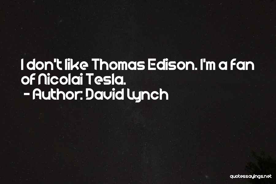 Edison Thomas Quotes By David Lynch