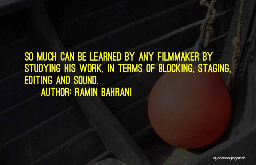 Editing Quotes By Ramin Bahrani