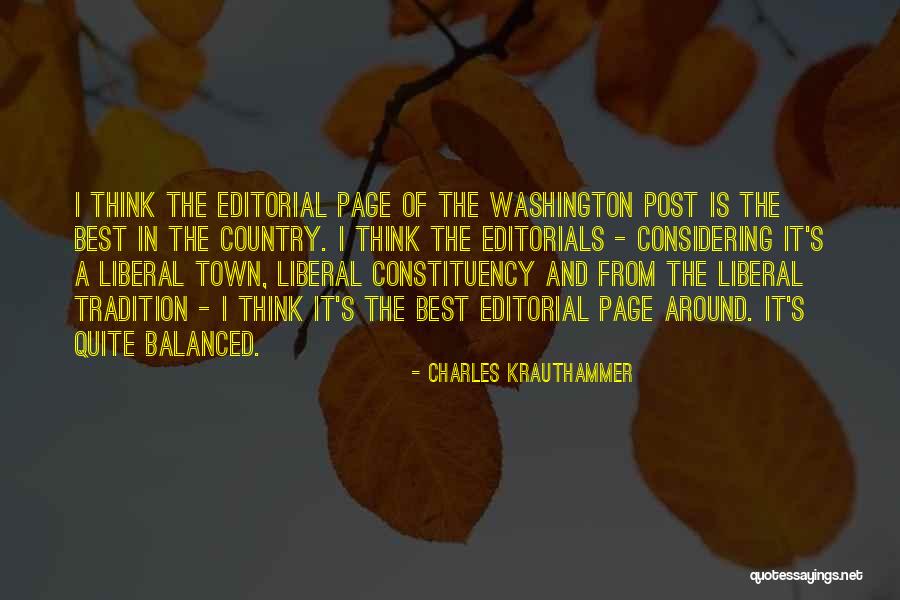 Editorials Quotes By Charles Krauthammer