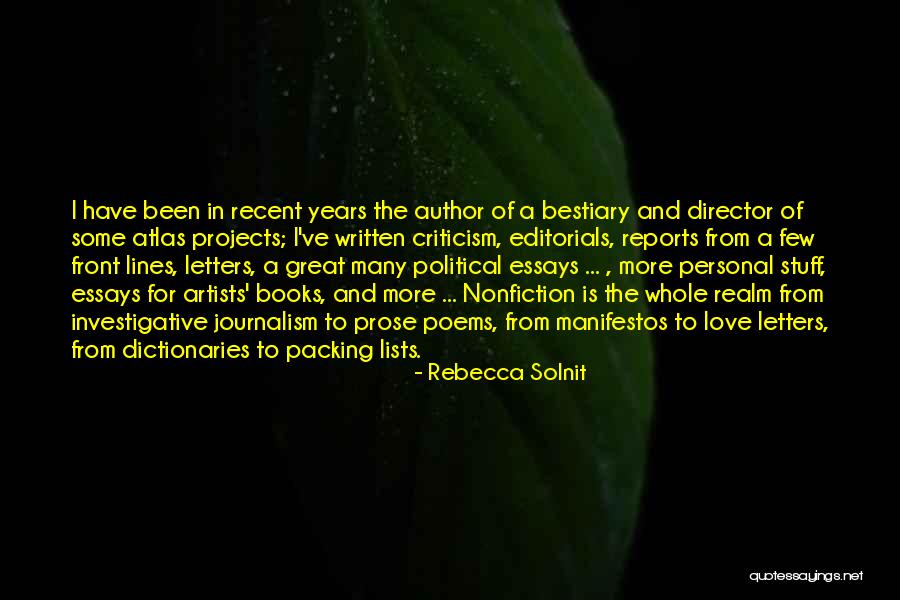 Editorials Quotes By Rebecca Solnit