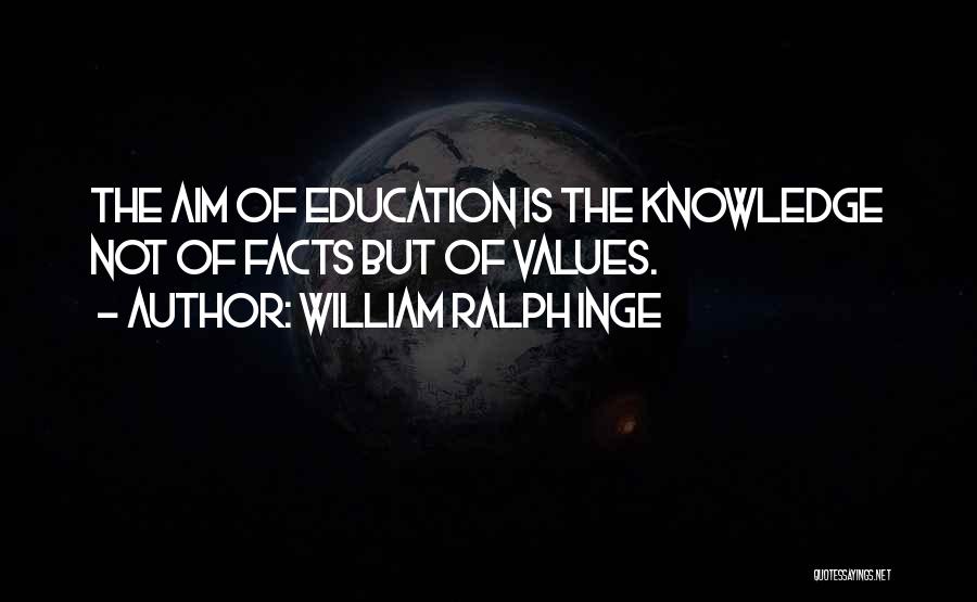 Education Aim Quotes By William Ralph Inge