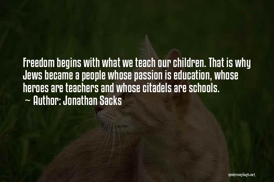 Education And Freedom Quotes By Jonathan Sacks