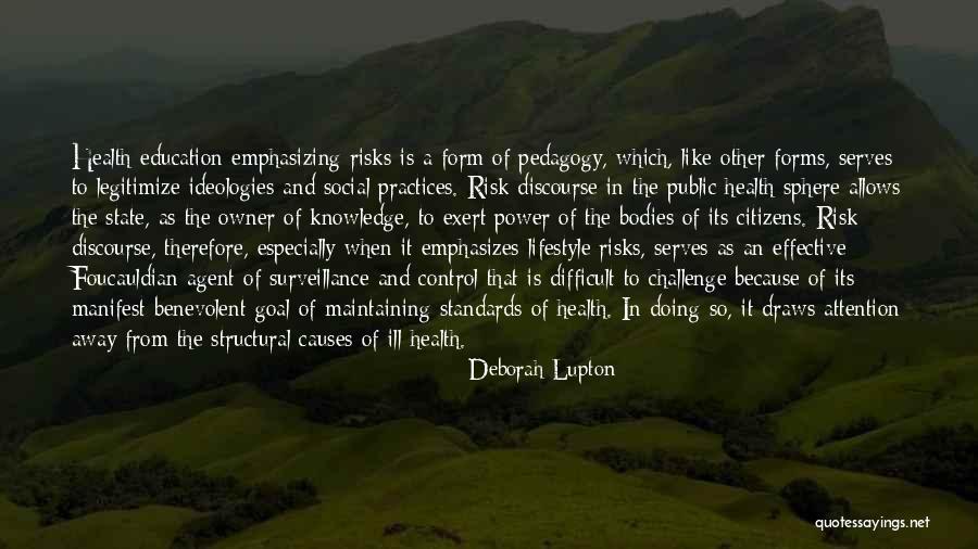 Education And Health Quotes By Deborah Lupton