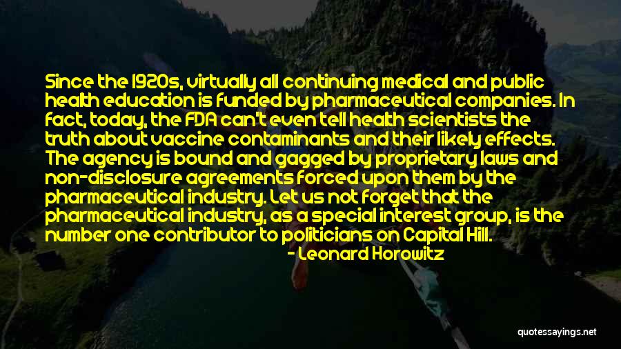 Education And Health Quotes By Leonard Horowitz