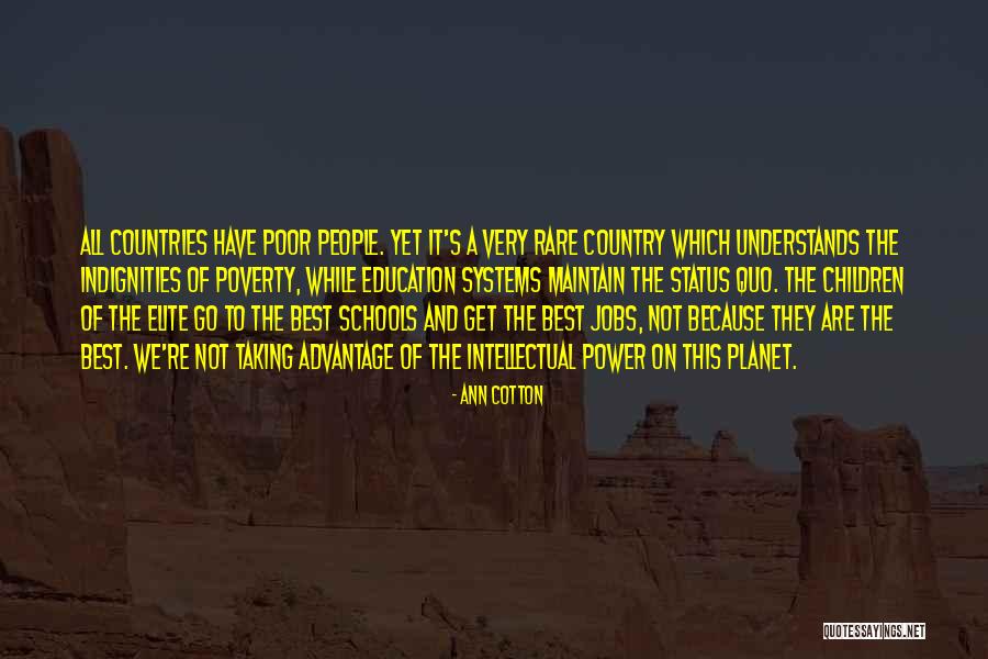 Education And Poverty Quotes By Ann Cotton