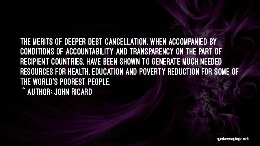 Education And Poverty Reduction Quotes By John Ricard