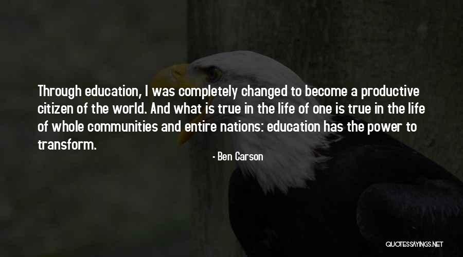 Education And Power Quotes By Ben Carson Education And Power Quotes By Ben Carson