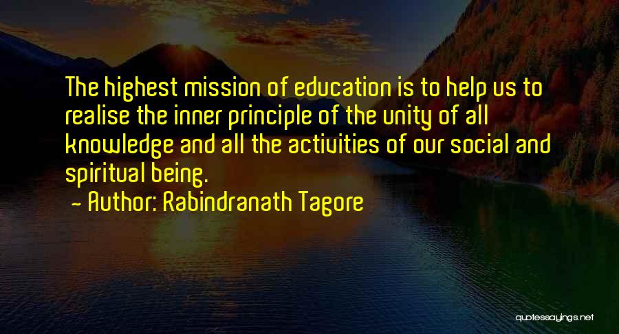 Education By Rabindranath Tagore Quotes By Rabindranath Tagore