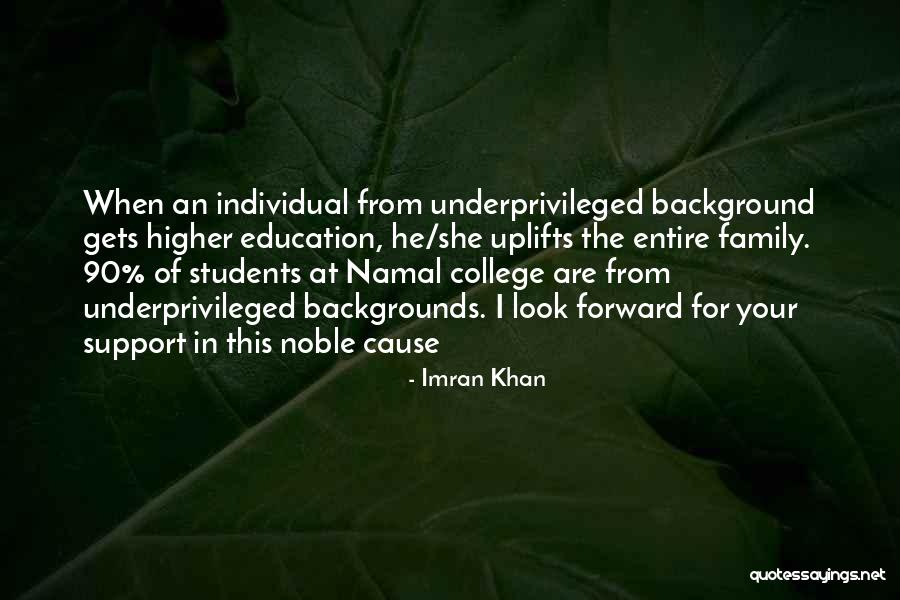 Education For Underprivileged Quotes By Imran Khan