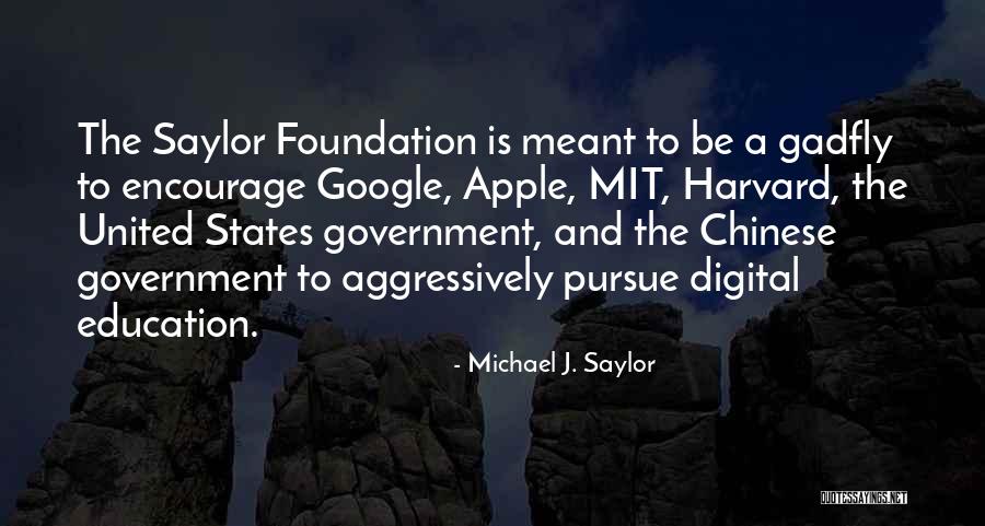 Education Foundation Quotes By Michael J. Saylor