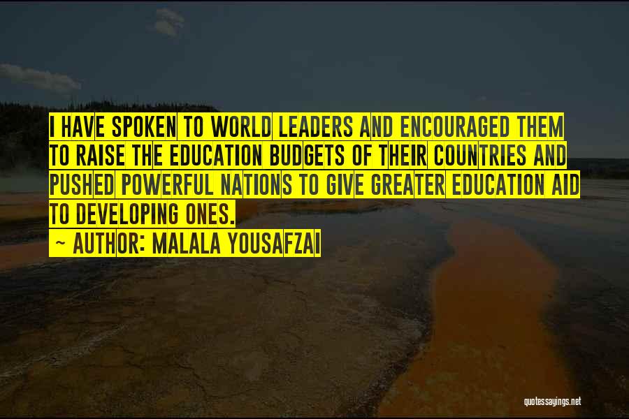 Education In Developing Countries Quotes By Malala Yousafzai