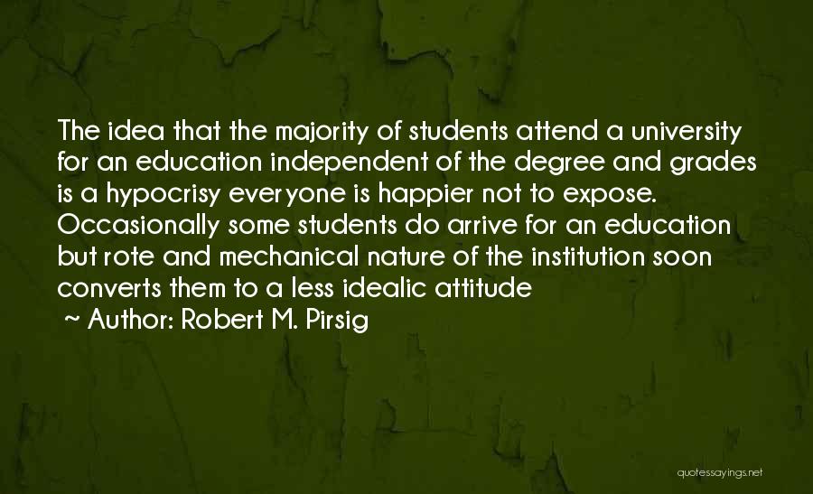 Education Institution Quotes By Robert M. Pirsig