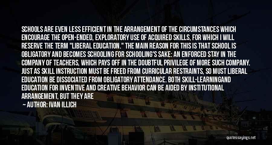 Education Is Must Quotes By Ivan Illich