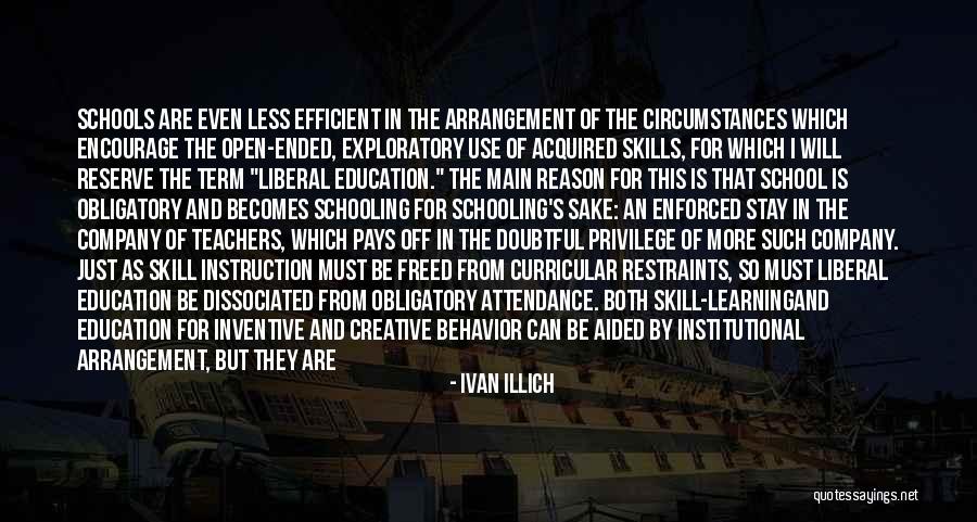 Education Is Must Quotes By Ivan Illich