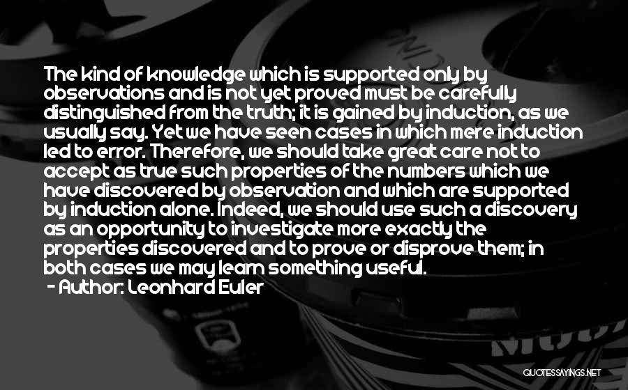 Education Is Must Quotes By Leonhard Euler